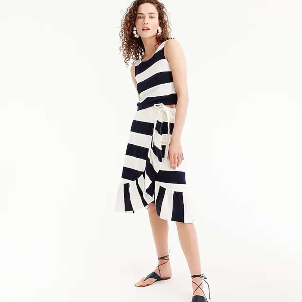 NWT J Crew Rugby Stripe Crop Tank